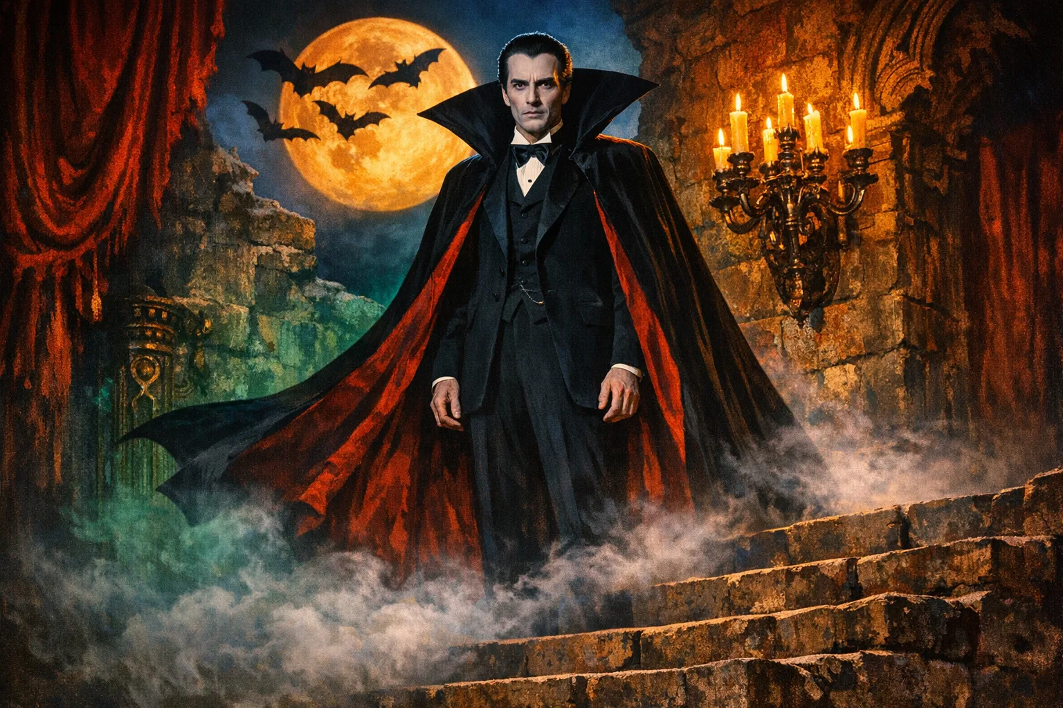 Dracula — Hammer Technicolor: 1960s British gothic, lurid saturated colour