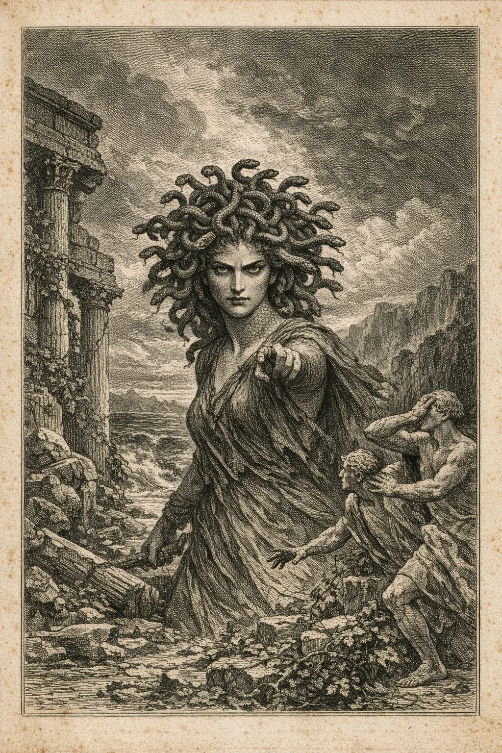 Medusa — Doré Engraving