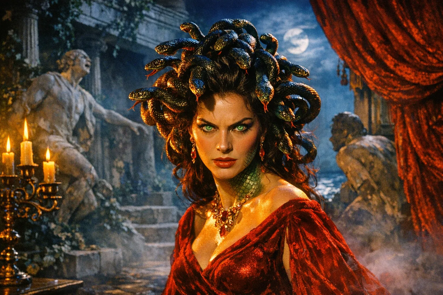Medusa — Hammer Technicolor: 1960s British gothic, lurid saturated colour