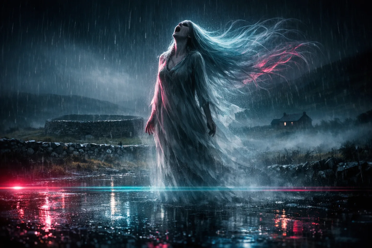 The Banshee — Neon Noir: Modern anamorphic cinema, rain and coloured rim light