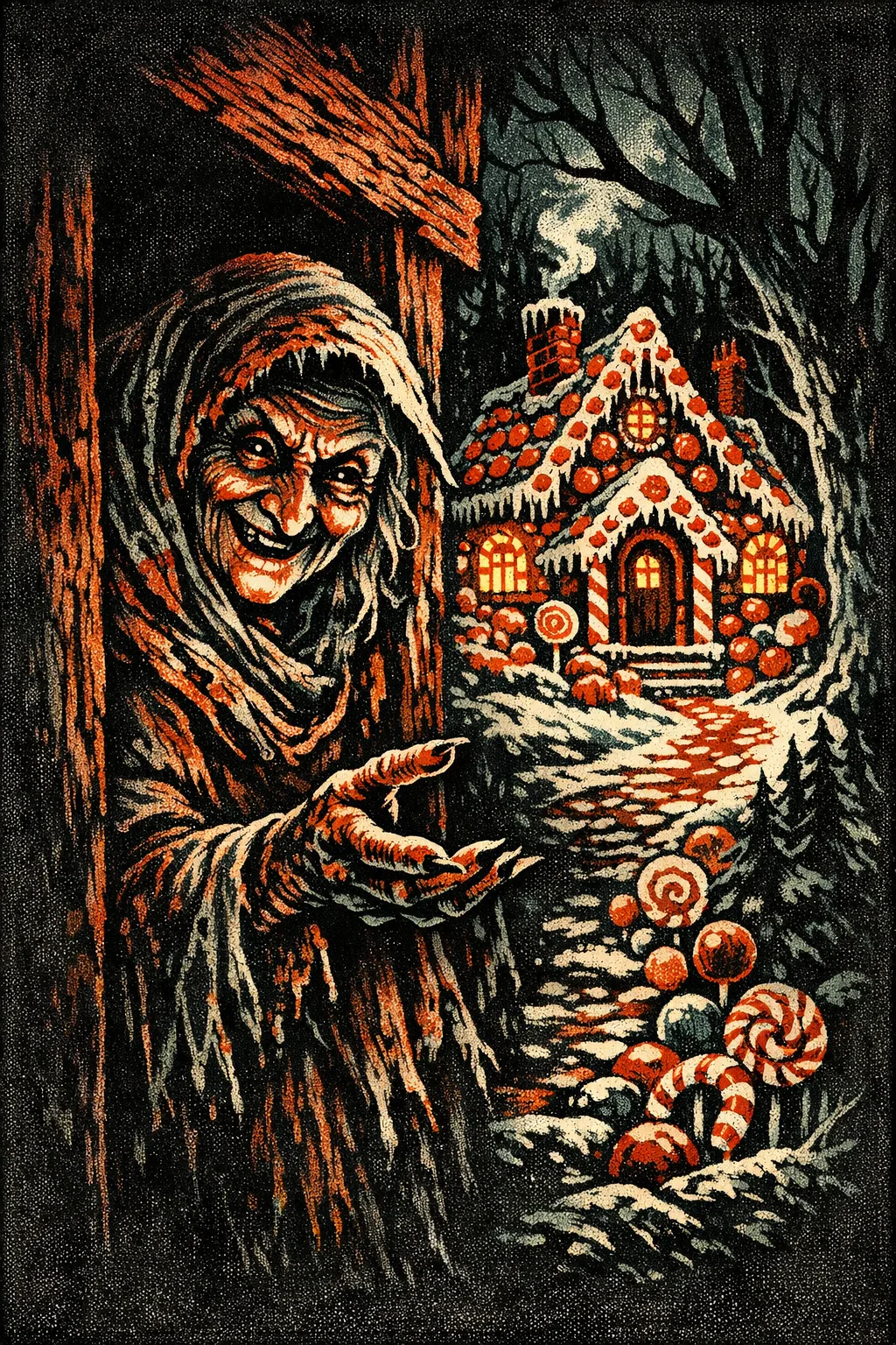 The Gingerbread Witch — Universal 1931: Hand-painted studio-era lithograph poster