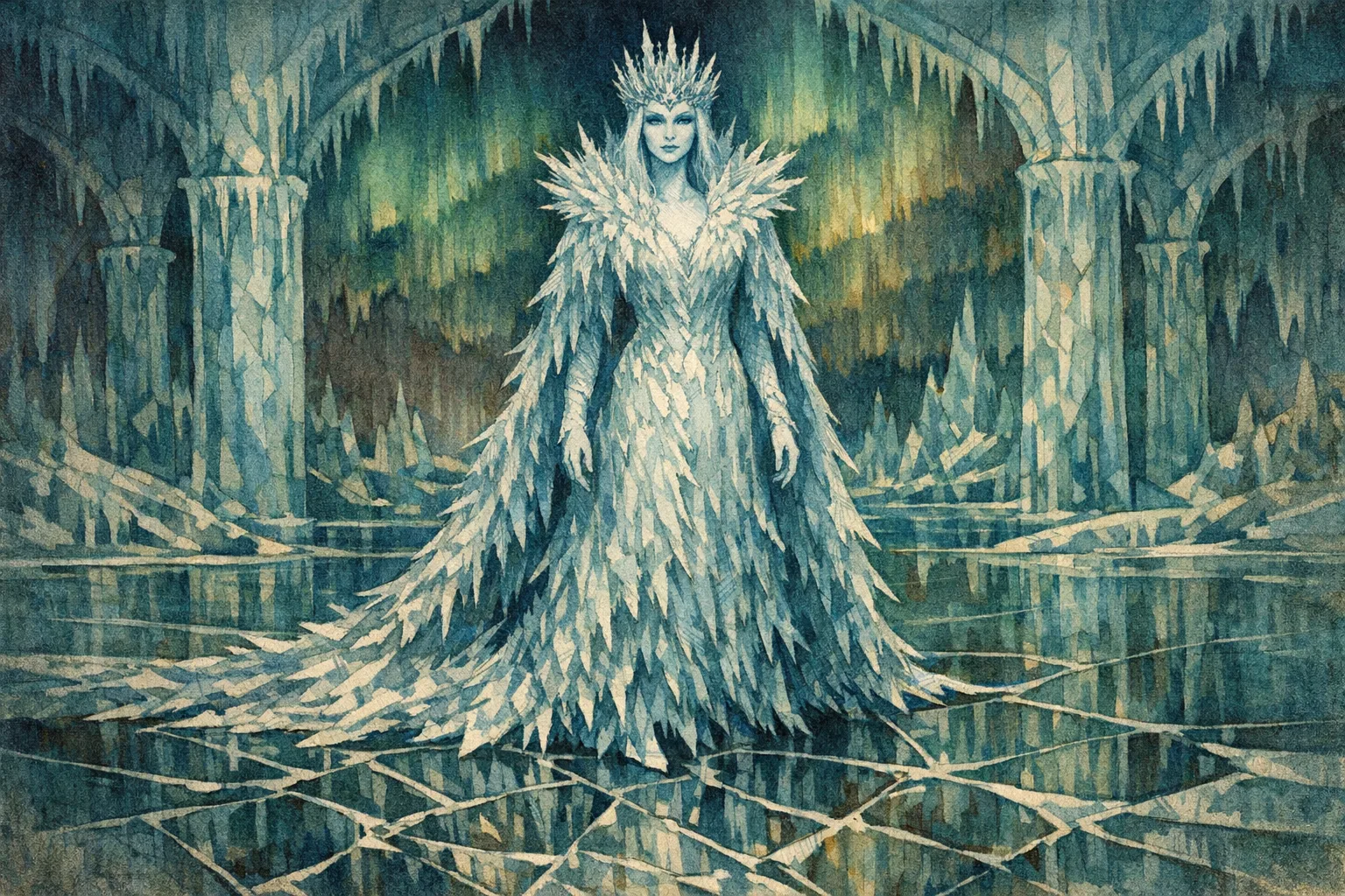 The Snow Queen — Modern Storybook: Contemporary editorial illustration, gouache and ink