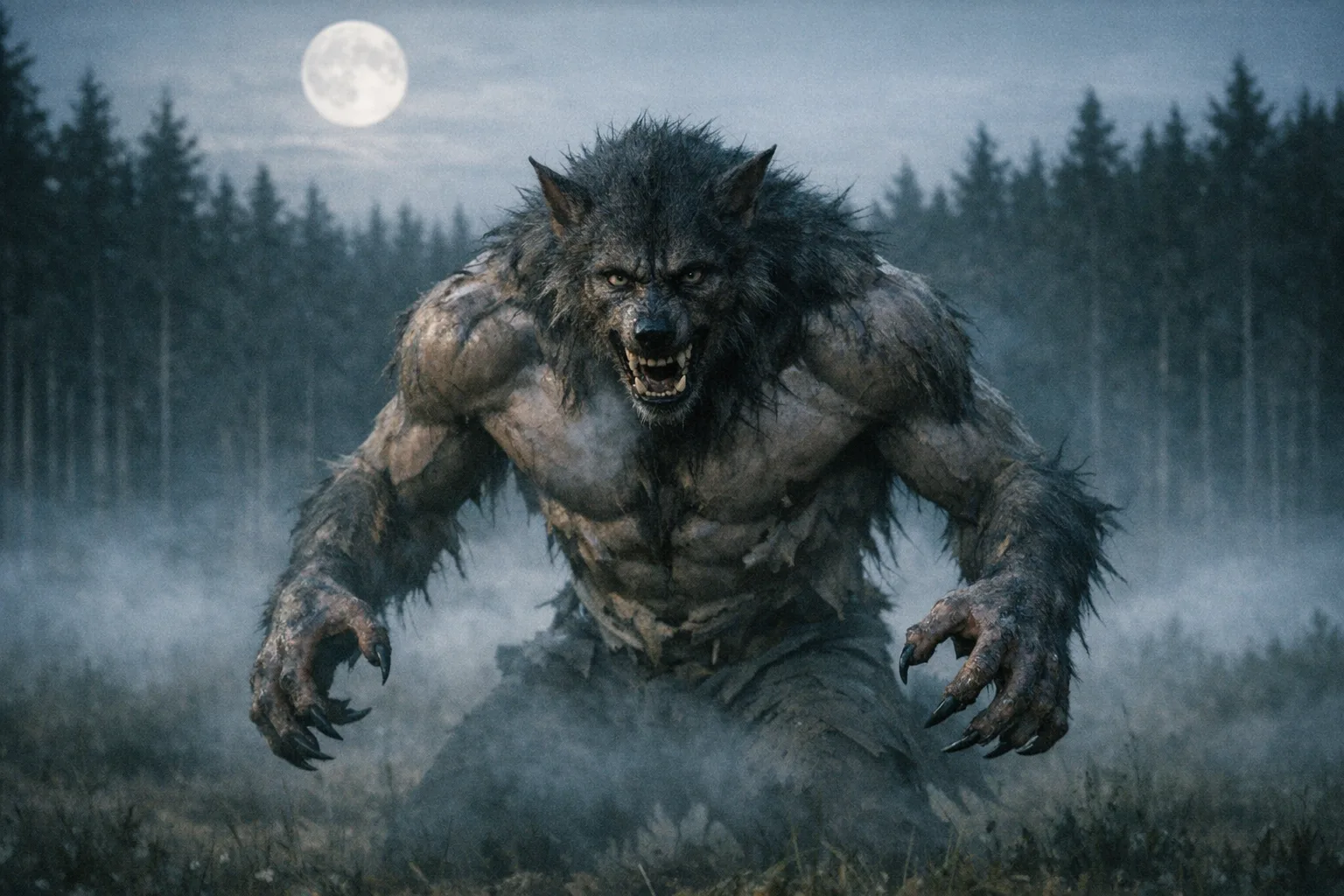 The Werewolf — Folk Horror: Contemporary arthouse cinema, natural light, unsettling stillness