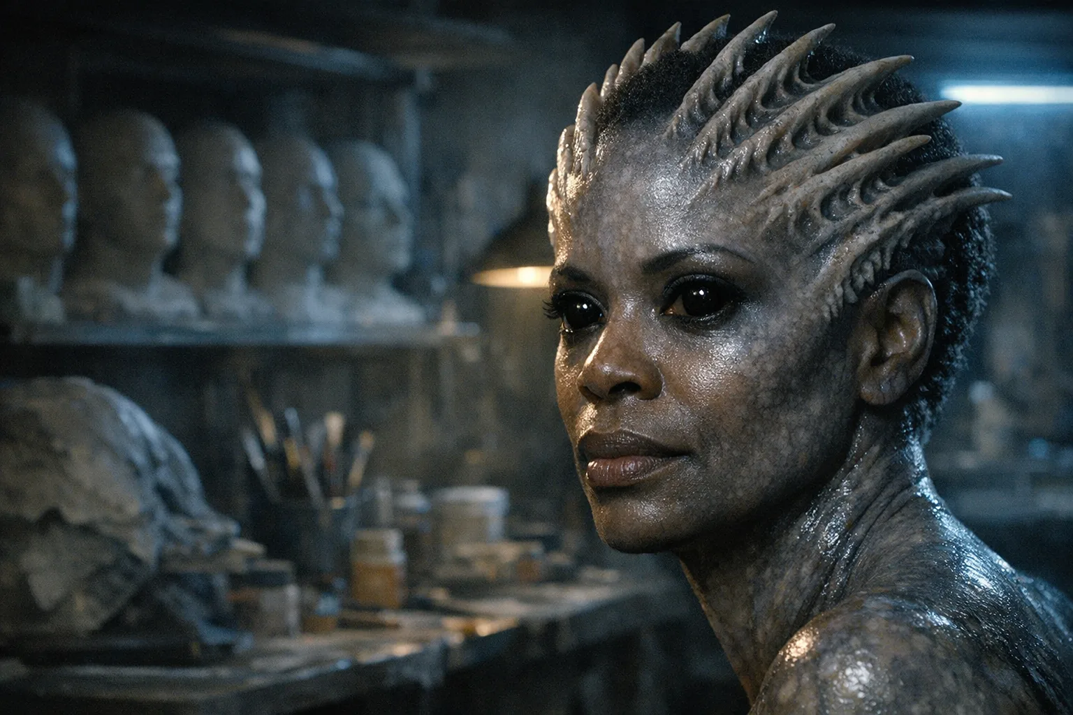 Imani rendered as a Creature Shop film still: You are the design they built by hand