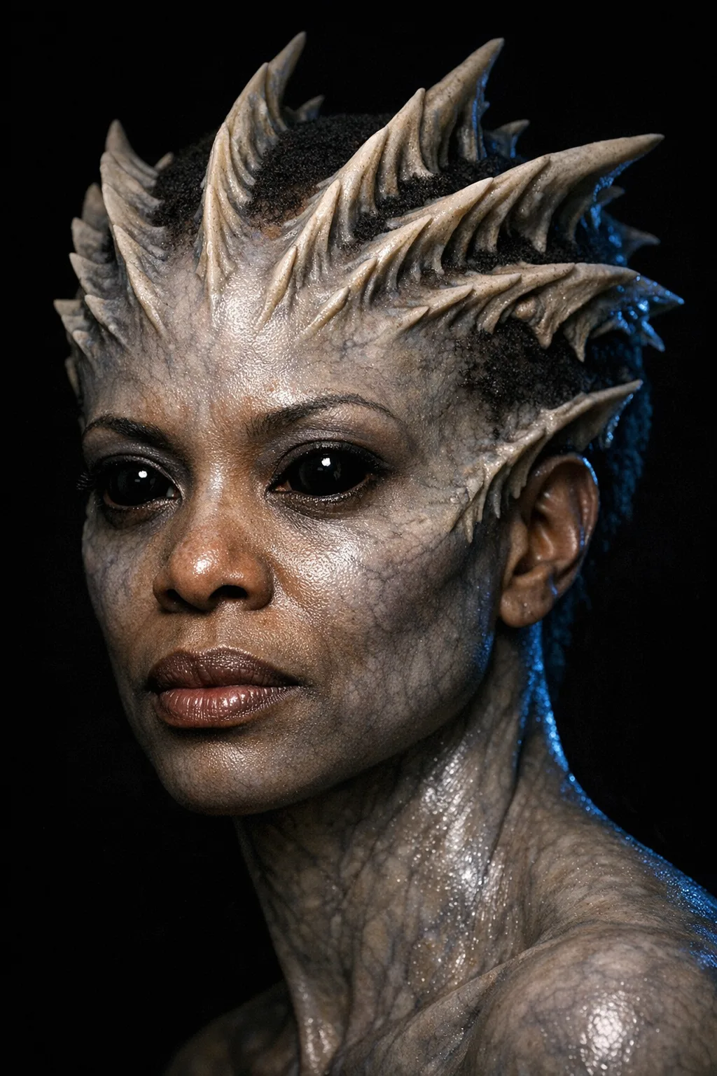 Imani rendered as Creature Shop: Photoreal practical creature, studio key