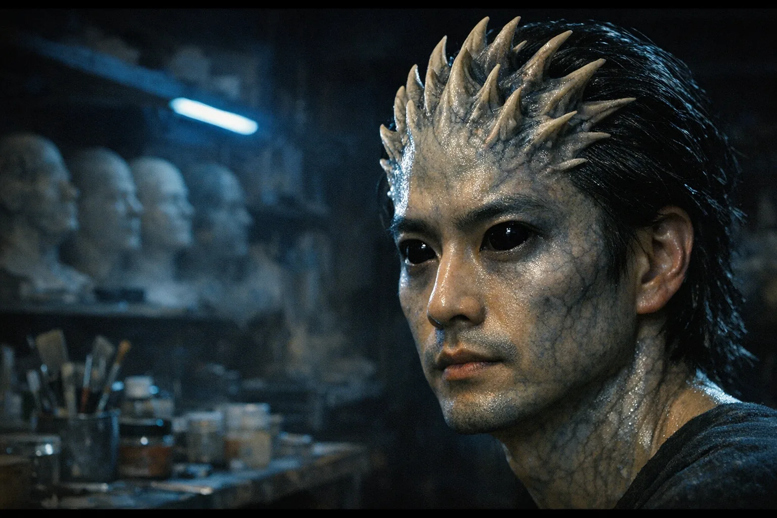 Kenji rendered as a Creature Shop film still: You are the design they built by hand