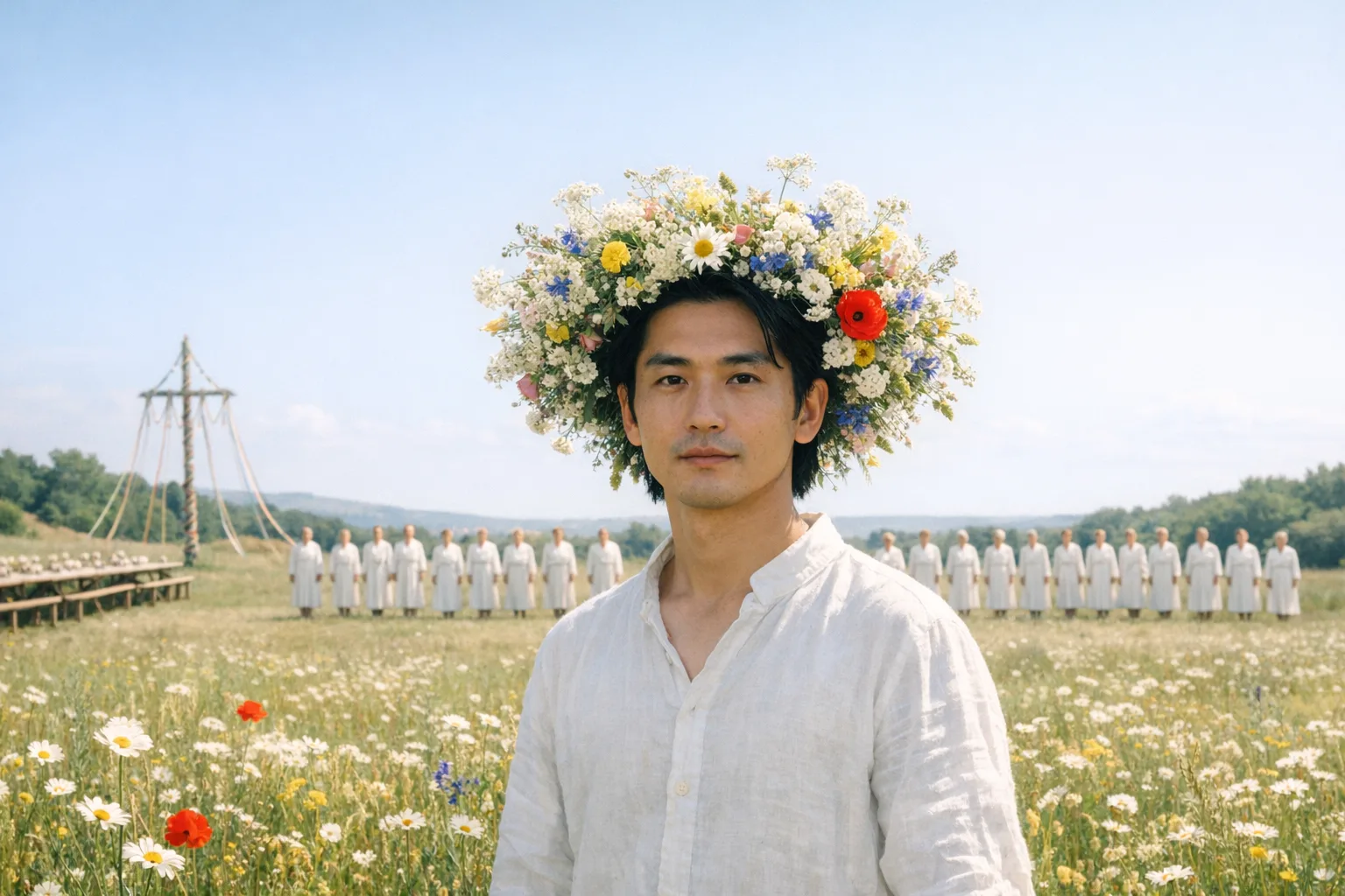 Kenji rendered as a Daylight Cult film still: You are the one they crowned