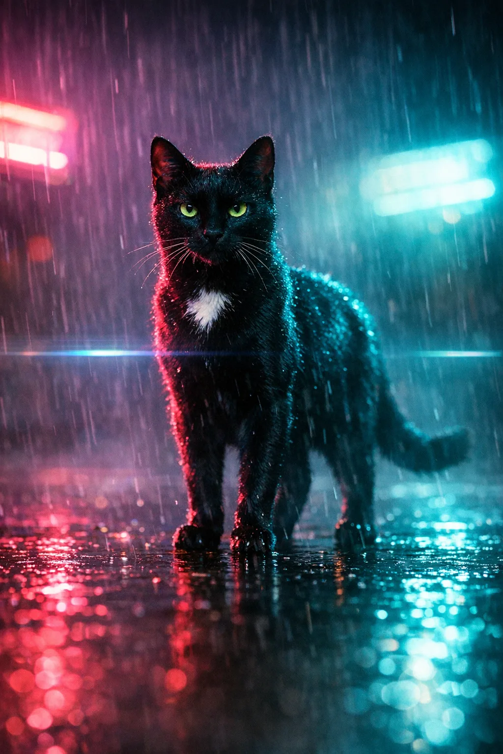 Nadia rendered as Neon Slasher: They are the one waiting in the neon rain