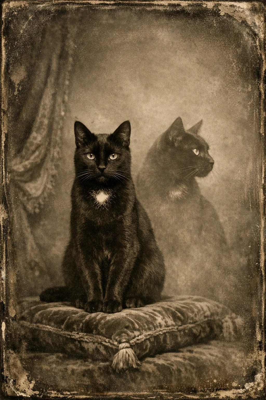 Nadia rendered as Spirit Photograph 1885: They are the sitter, and the visitor