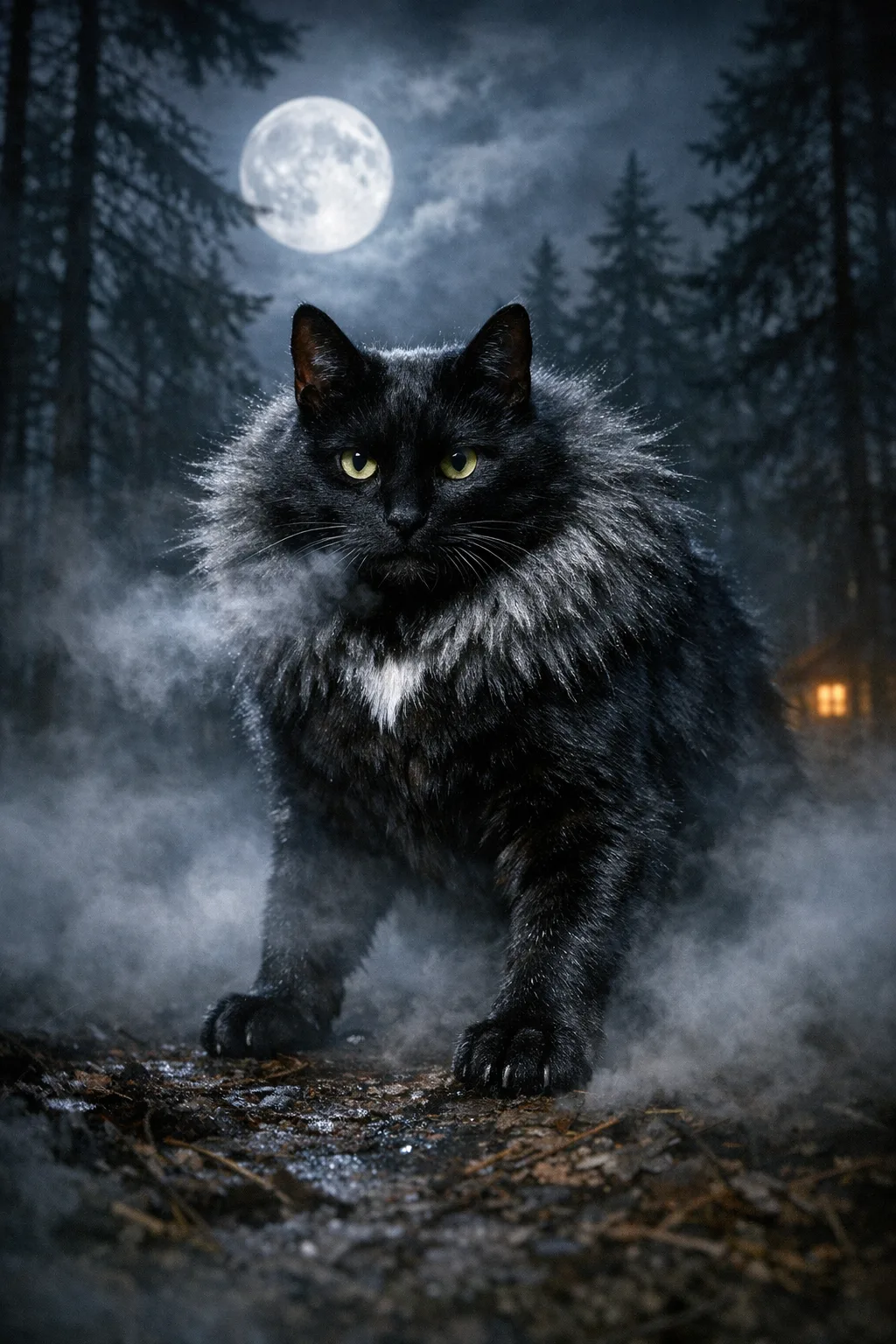 Nadia rendered as The Werewolf: They are the change, under a full moon